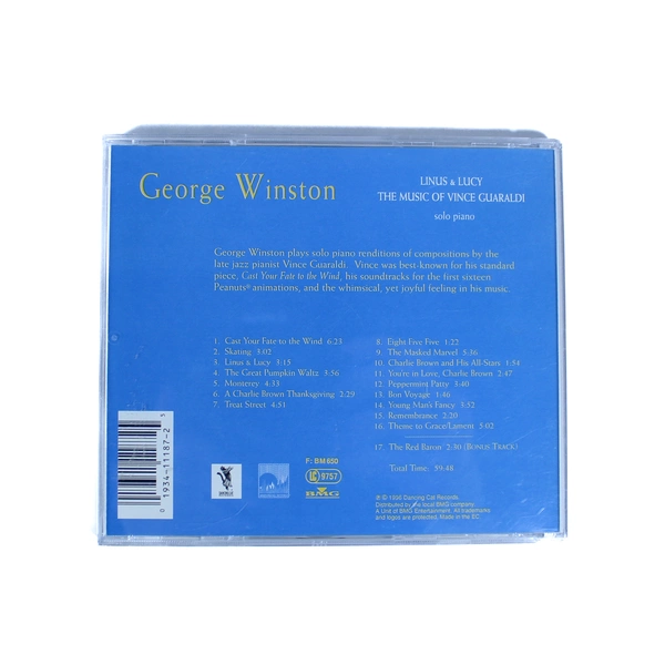 George Winston Linus And Lucy The Music Of Vince Guaraldi CD 1996 Dancing Cat