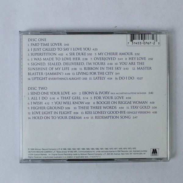 Stevie Wonder Song Review 2 CD Set Greatest Hits Collection Good Condition