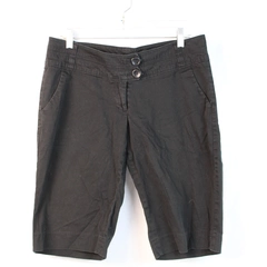 Ninety Women's Cropped Pants Size 10 Black with Pockets & Button Closure
