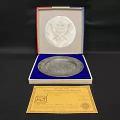 American Archives We Are One USA Bicentennial Commemorative Pewter Plate 