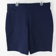 Tahari Women's Dark Blue Bermuda Style Shorts Size XXL Rayon Nylon Blend