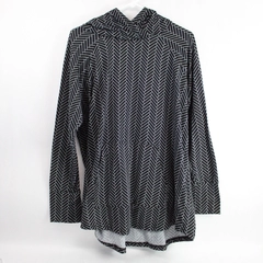 LuLaRoe Black Geometric Patterned Hoodie Women's Size XL