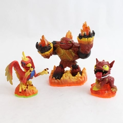 Lot of 3 Activision Skylanders Fire Characters Hot Head Hot Dog Sunburn