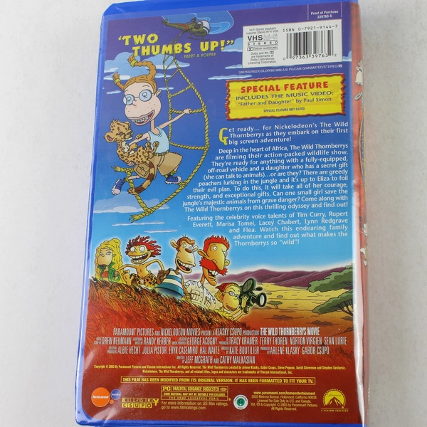 The Wild Thornberrys Movie VHS 2003 Clamshell Paramount Pictures