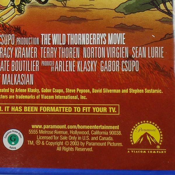 The Wild Thornberrys Movie VHS 2003 Clamshell Paramount Pictures