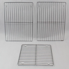Lot of 3 Silver Metal Wire Racks for Kitchen Organization Pre-owned