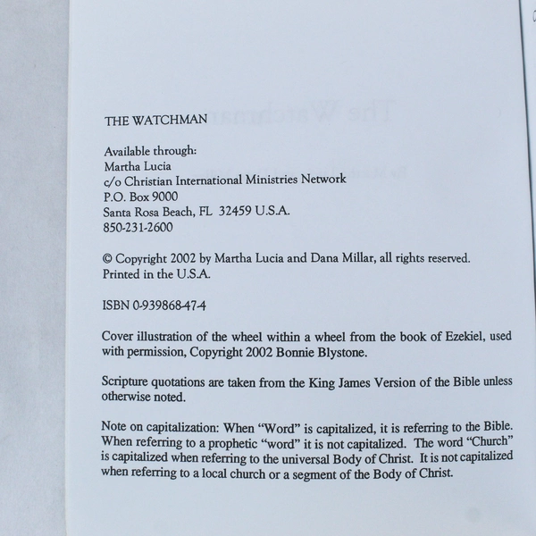 The Watchman by Martha Lucia and Dana Millar 2002 Paperback