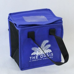 PWS Green Tech Co The Oasis Lunch Bag Blue Black Double Handles Zip Closure