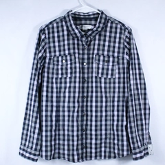 Christopher & Banks Women's Black White Checkered Shirt Pre-Owned