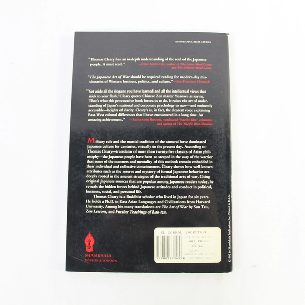 Japanese Art of War Understanding the Culture of Strategy Thomas Cleary 1992 PB