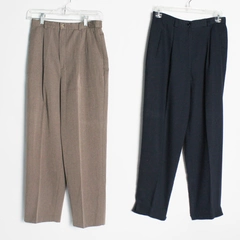 Lot of 2 Women's Pants 8P Norton McNaughton & Briggs Petite Blue Brown Hemmed