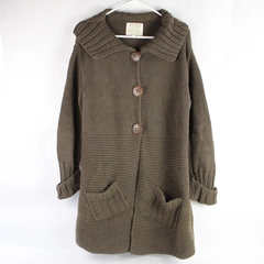 Rice by Rico Brown Knit Cotton Cardigan Women's Size XL