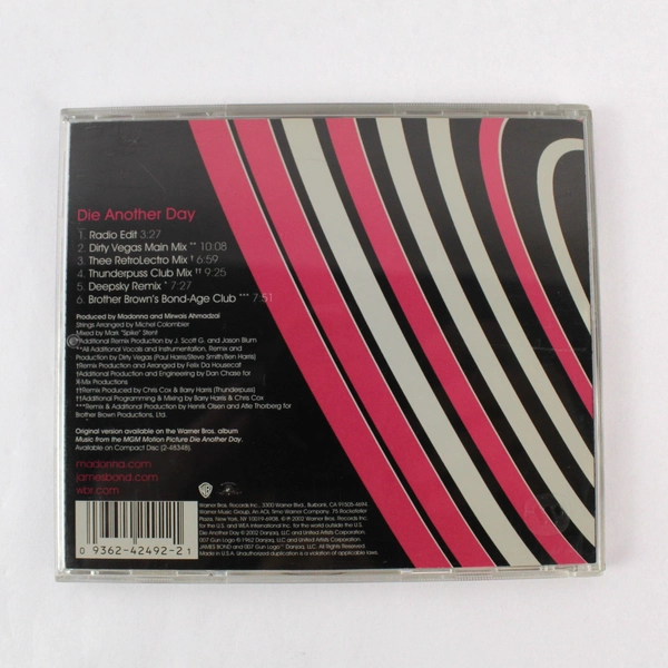 Die Another Day By Madonna CD Album 2002 Warner Bros Records Maxi Single 42492-2
