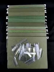 Lot of 25 Pendaflex Green Hanging File Folders with Clear Tabs Pre-Owned