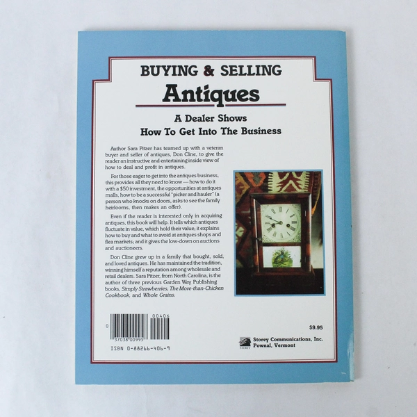 Buying and Selling Antiques A Dealers Inside View Book Guide by Sara Pitzer