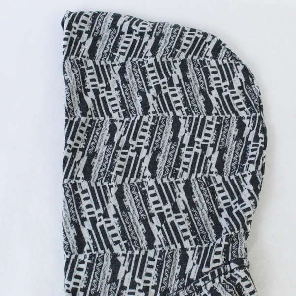 Prana Hooded Cardigan Sweater Open Front Women's Size XS Gray Print Knit