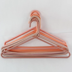Lot of 10 Shades Of Pink Plastic Clothes Hangers Tubular Standard Size