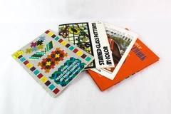 Lot of 4 Vintage Crochet Needlework Stain Glass & More Craft Book & Magazines