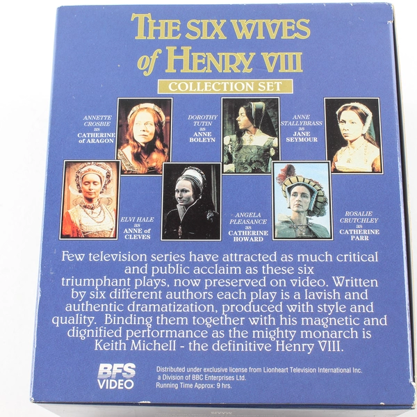 The Six Wives of King Henry VIII VHS Set 1992 BBC BFS Video Good Condition