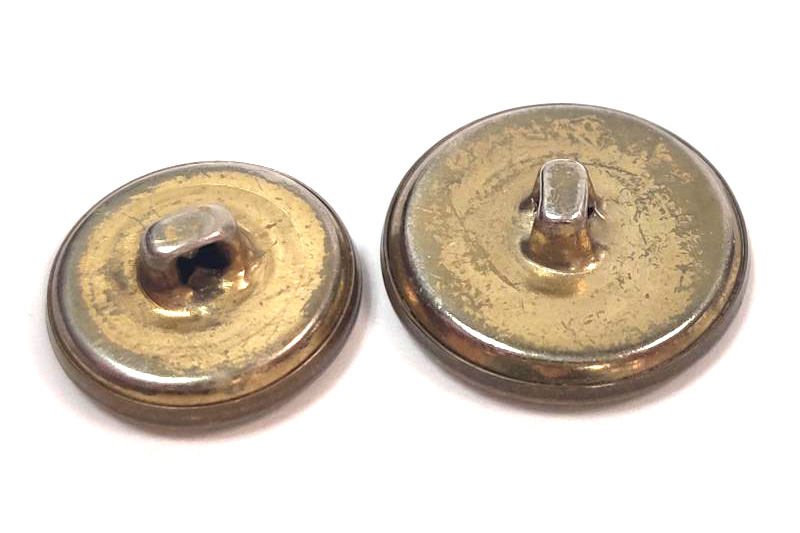 Set of 2 Vintage Brass Buttons Roman Style Coin LXII