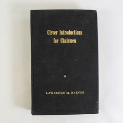 Clever Introductions for Chairmen by Lawrence M. Brings 1954 HC Pre-Owned