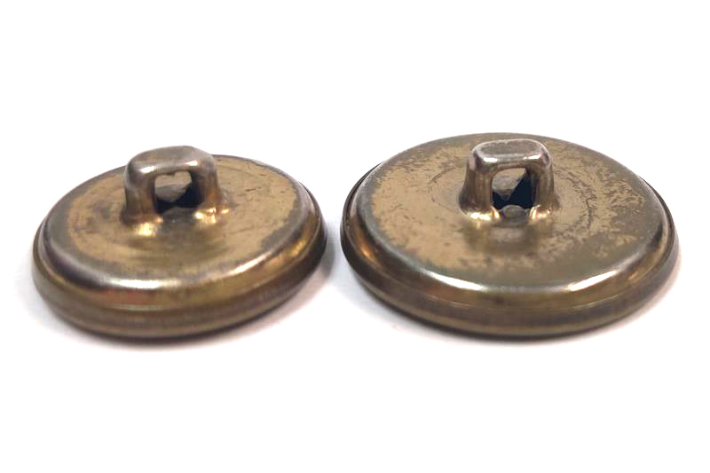 Set of 2 Vintage Brass Buttons Roman Style Coin LXII