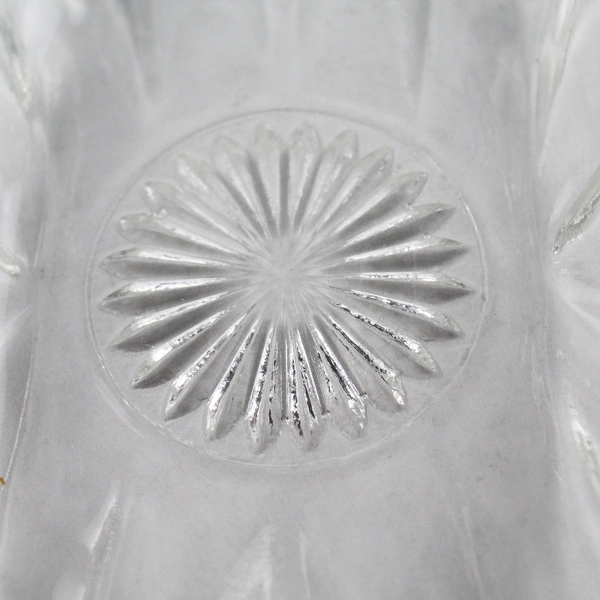 Vintage Clear Glass Fountainware Decorative Banana Split Dish Candy 8"