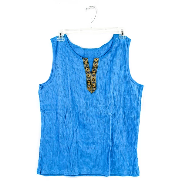 Vintage St. John's Bay Women's Caribbean Blue Tank Top Size XL NWT