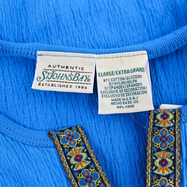 Vintage St. John's Bay Women's Caribbean Blue Tank Top Size XL NWT