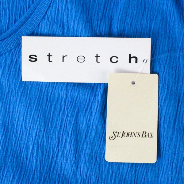Vintage St. John's Bay Women's Caribbean Blue Tank Top Size XL NWT