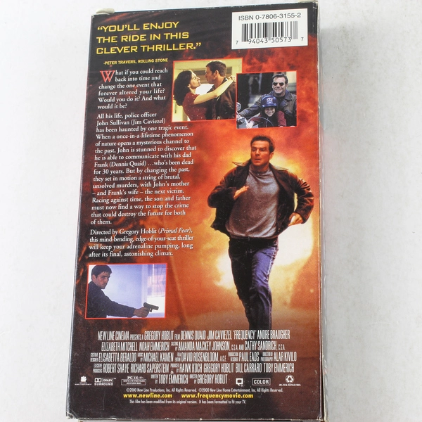 Frequency VHS 2000 New Line Home Entertainment Dennis Quaid Jim Caviezel