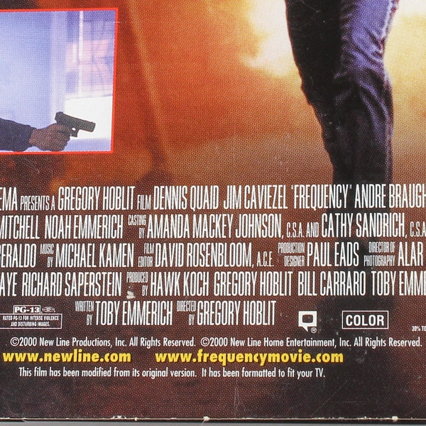Frequency VHS 2000 New Line Home Entertainment Dennis Quaid Jim Caviezel
