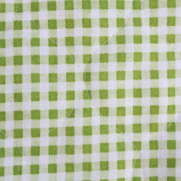 Lot of 4 Reversible Green & White Checkered Cloth Table Placemats Oval