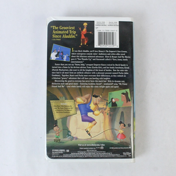 The Emperor's New Groove VHS Movie 2000 Disney David Spade Patrick Warburton