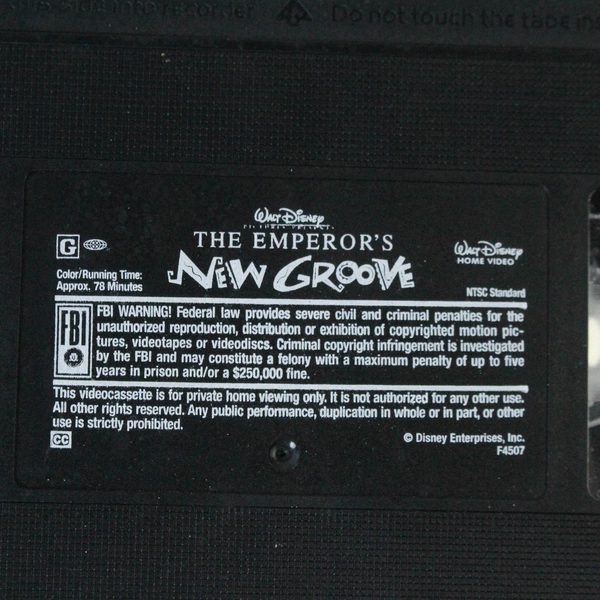 The Emperor's New Groove VHS Movie 2000 Disney David Spade Patrick Warburton