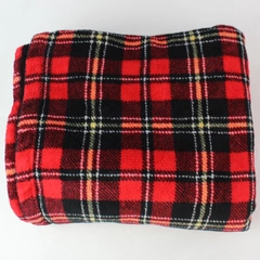 Cozy Nights Red and Black Plaid Plush Throw Blanket 50" x 60"