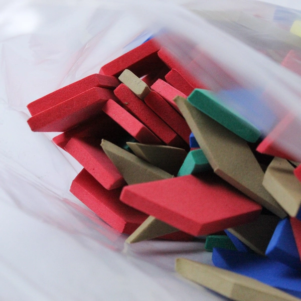 Lot of Small Foam Geometric Shapes Educational Homeschool Grade K Mathematics