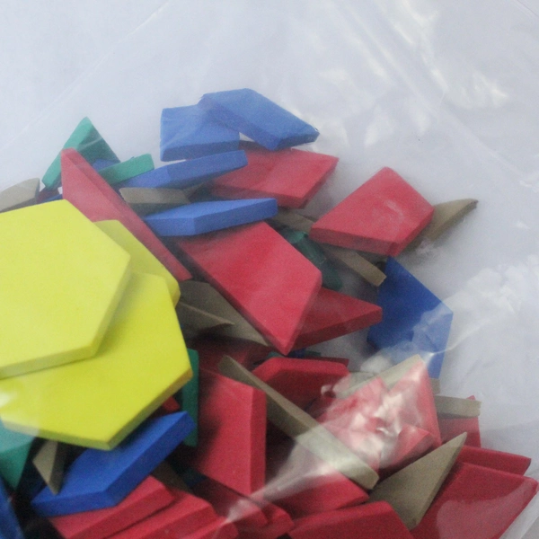 Lot of Small Foam Geometric Shapes Educational Homeschool Grade K Mathematics