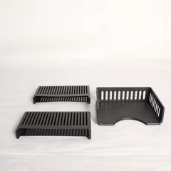 Lot of 3 Plastic Office Supplies 2 File Add On Pockets 1 Desk Tray Sorter Tenex
