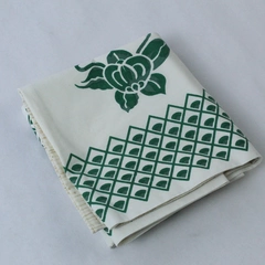 Vintage Wamsutta Standard Pillowcases Set of 2 Beige Green Bamboo Design