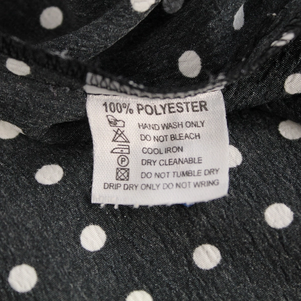 Concepts Women's Size 10 Black White Polka Dot Long Sleeve Button-Up Shirt