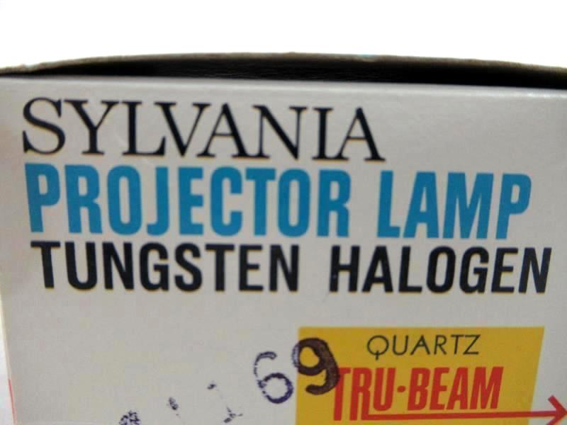 Lot of 3 Vintage Sylvania Tungsten Halogen Projector Lamps Quartz Tru-Beam DNE