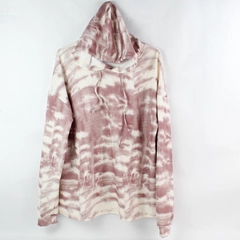 Unbranded Pink and White Drawstring Hoodie Women's Size XXL