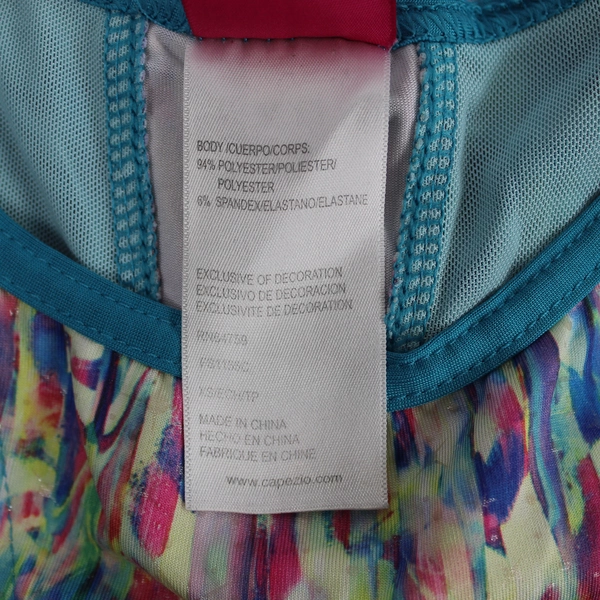 Future Star Capezio XS Dance Leotard Abstract Mesh Girls' Dancewear