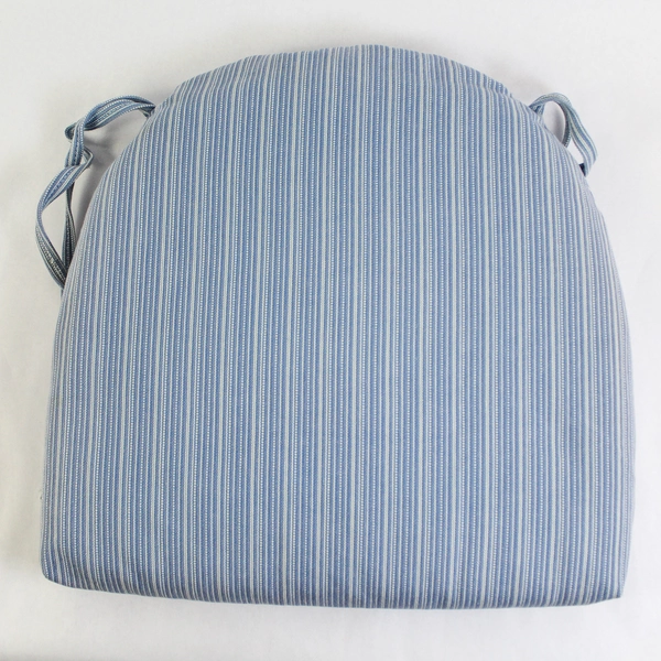 Set of 2 Crate & Barrel Chair Pads Kipling Vintner Blue Dining Room Home Decor