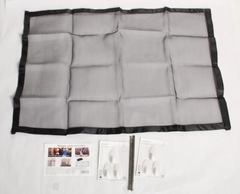 Magic Gate Adjustable Dog Safety Gate Folding Mesh Barrier Black 27"x40"