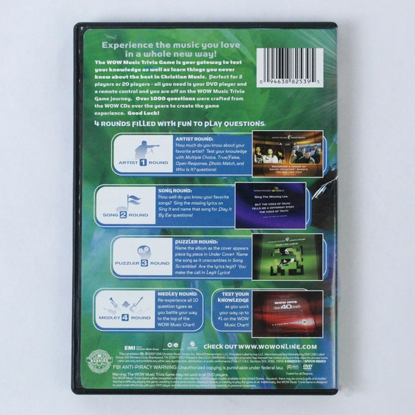 WOW Music Trivia Game DVD 2007 EMI Christian Music Group