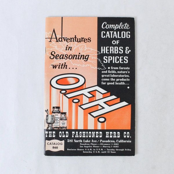 Complete Catalog of Herbs & Spices The Old Fashioned Herb Company Vintage