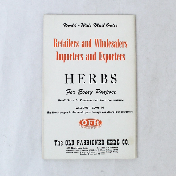 Complete Catalog of Herbs & Spices The Old Fashioned Herb Company Vintage