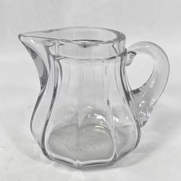 Antique Lavender Tinted Glass Creamer 10-Sided Patent Date April 1914